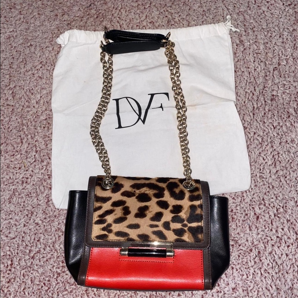 Beautiful leopard dvf bag